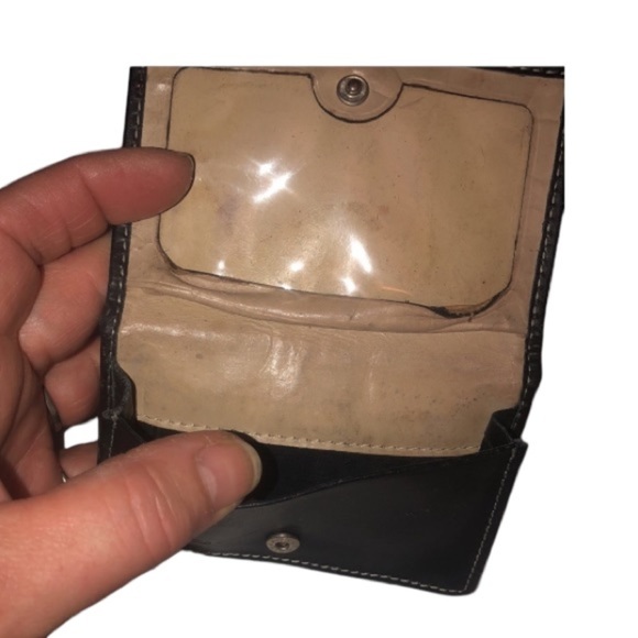 Coach black Monogram vintage card & cash case with ID window and front snap - Picture 5 of 9